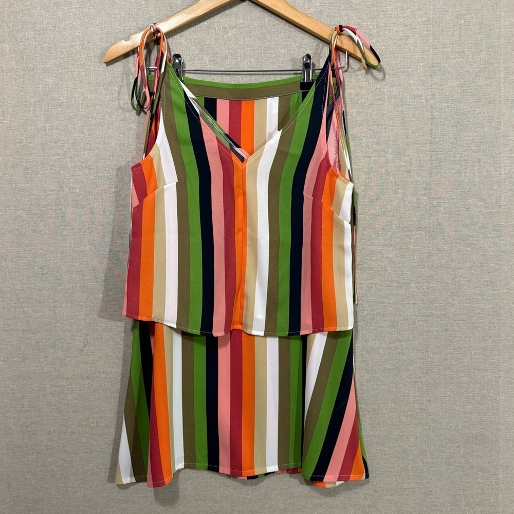 Gianni Bini Colorful Stripes Skirt Top Set NWT XS - Picture 6 of 14